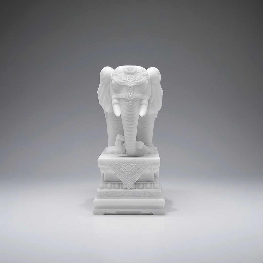Marble Elephant Statue