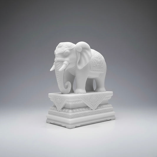 Marble Elephant Statue