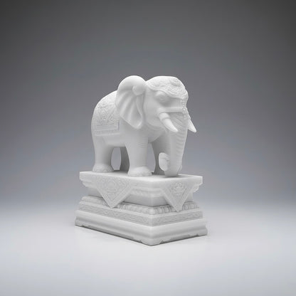 Marble Elephant Statue